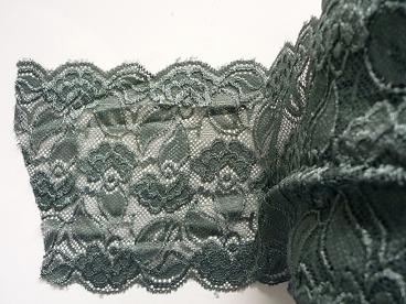 Stretch Lace 15.5 cm (10 m), Dark Grey